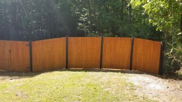 Dog Ear Privacy with Painted Posts