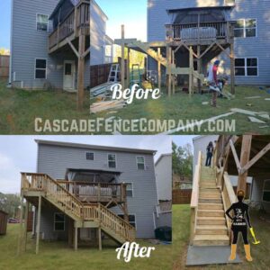 Cascade Fence Company - porch Add on - 1